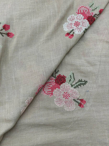 Cotton Linen Embroidery [44"Inch]