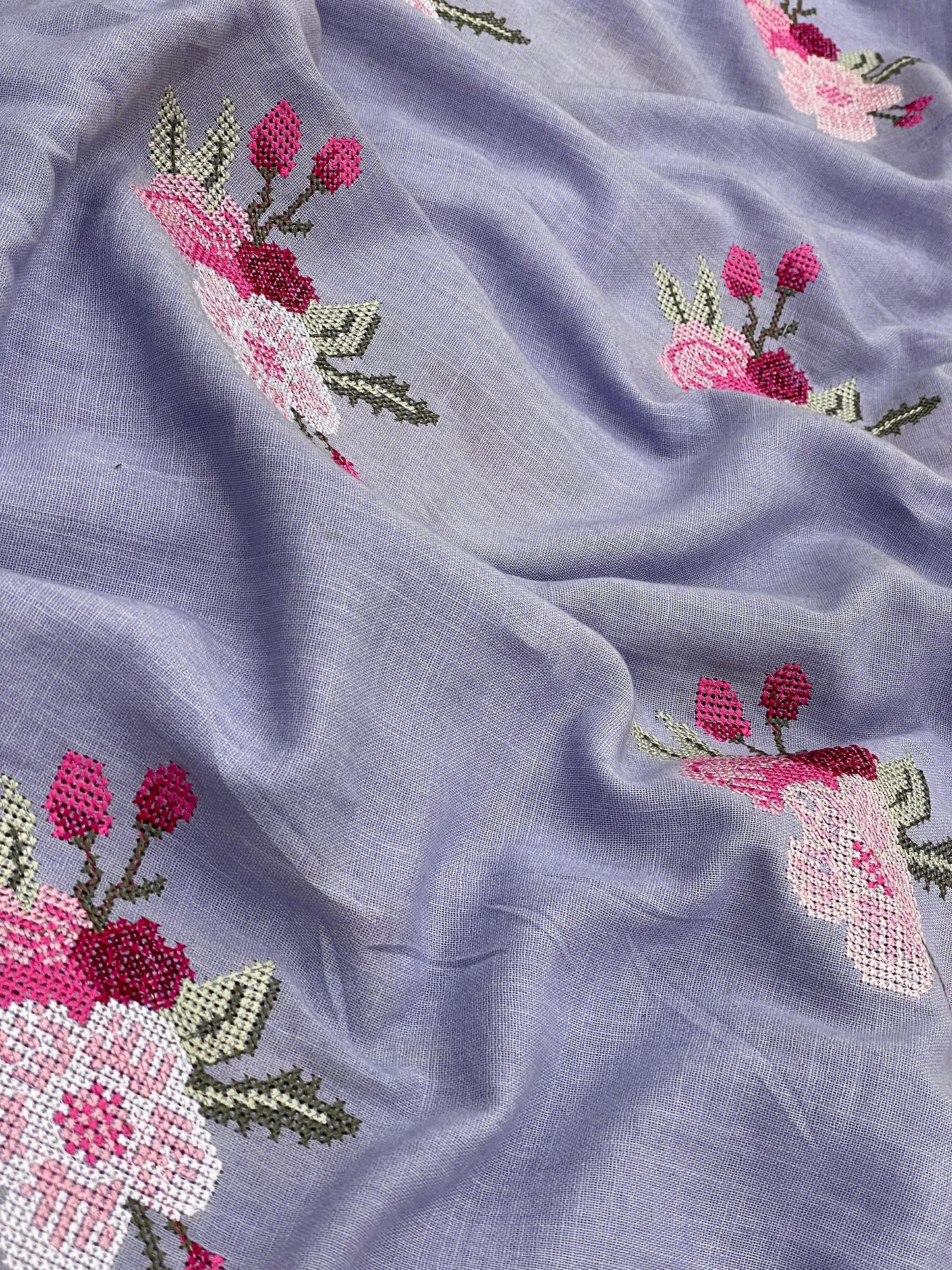 Cotton Linen Embroidery [44"Inch]
