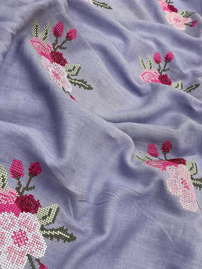 Cotton Linen Embroidery [44"Inch]