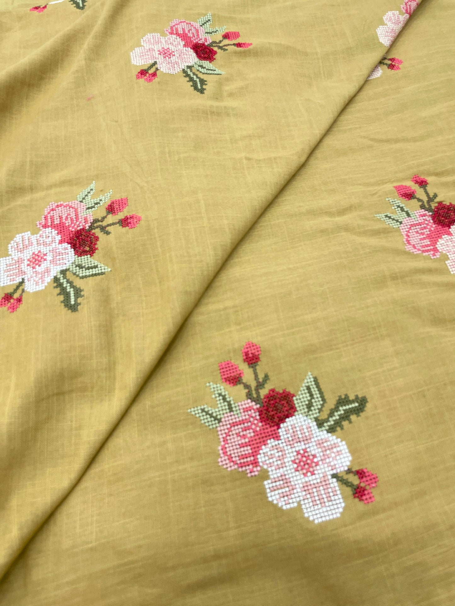 Cotton Linen Embroidery [44"Inch]