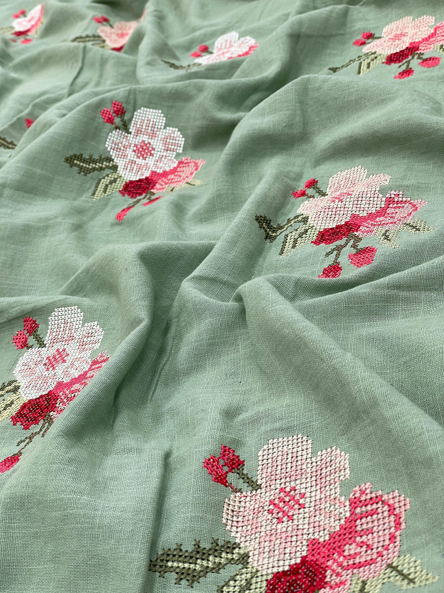 Cotton Linen Embroidery [44"Inch]