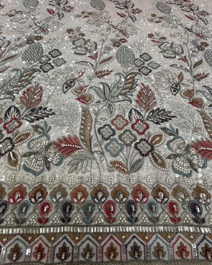 Georgette Sequence With Thread Embroidery (44"Inch)