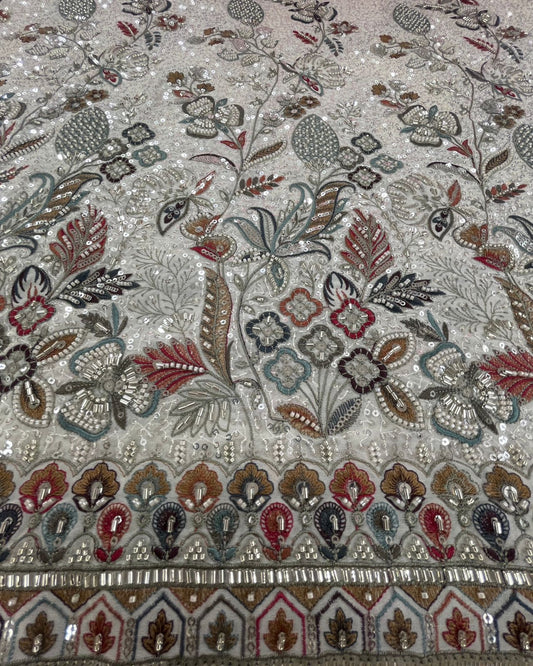 Georgette Sequence With Thread Embroidery (44"Inch)