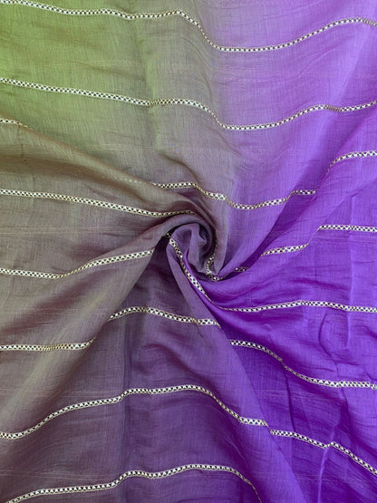 Chanderi Gota Work With 4D Color (Color Available) 44"Inch