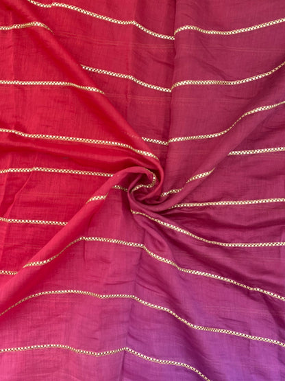 Chanderi Gota Work With 4D Color (Color Available) 44"Inch