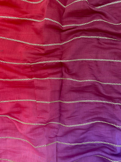 Chanderi Gota Work With 4D Color (Color Available) 44"Inch