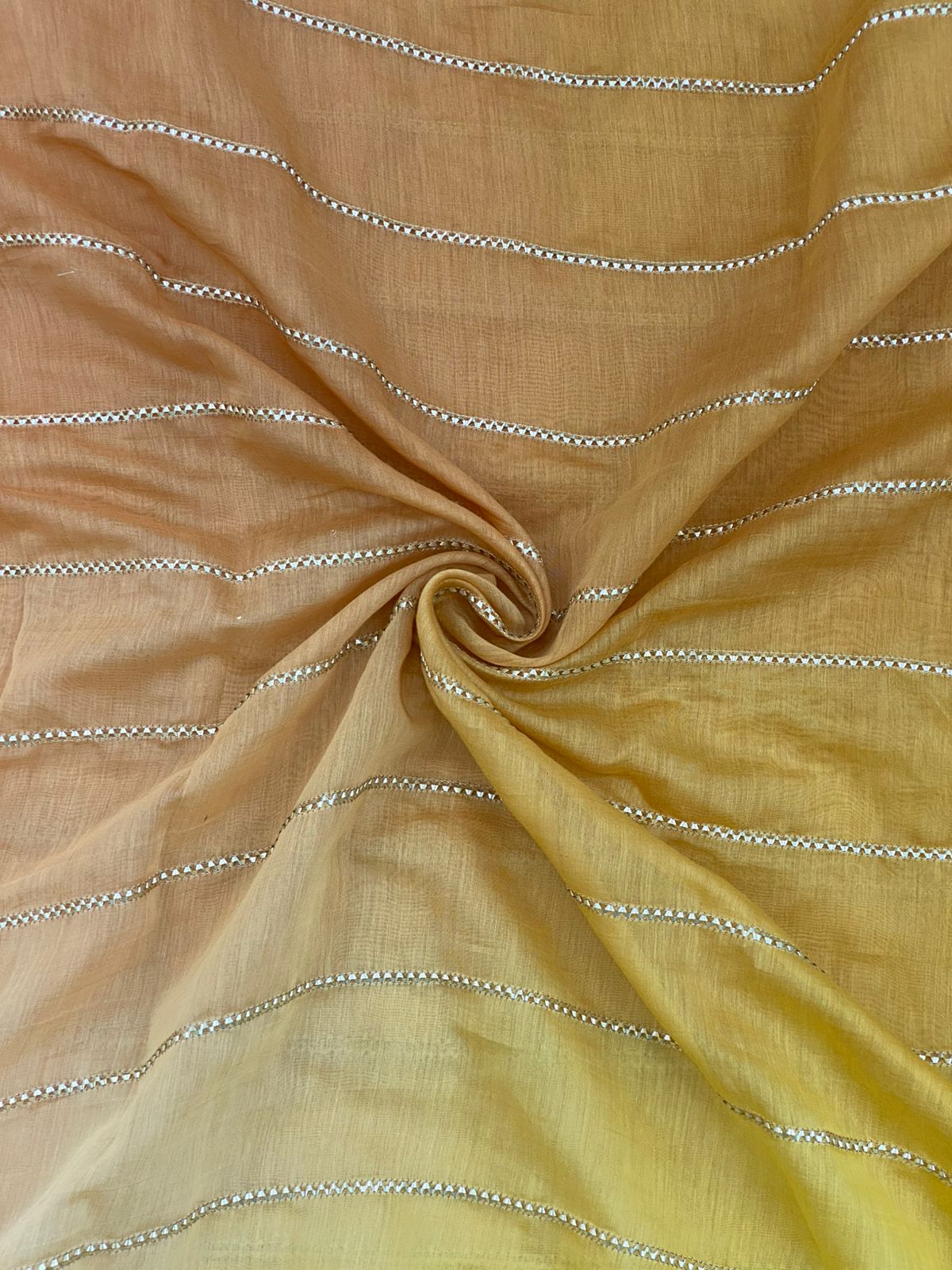 Chanderi Gota Work With 4D Color (Color Available) 44"Inch