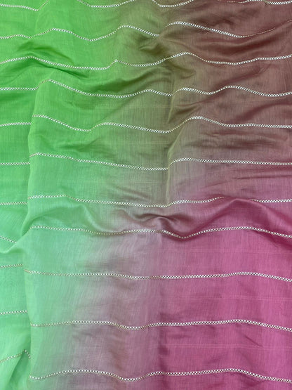 Chanderi Gota Work With 4D Color (Color Available) 44"Inch