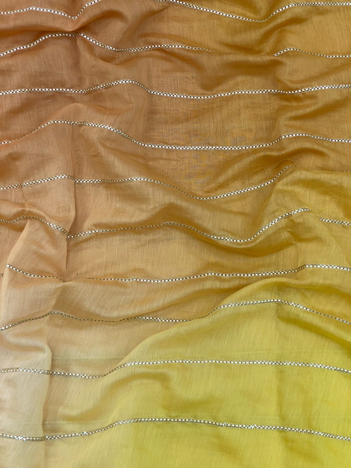 Chanderi Gota Work With 4D Color (Color Available) 44"Inch