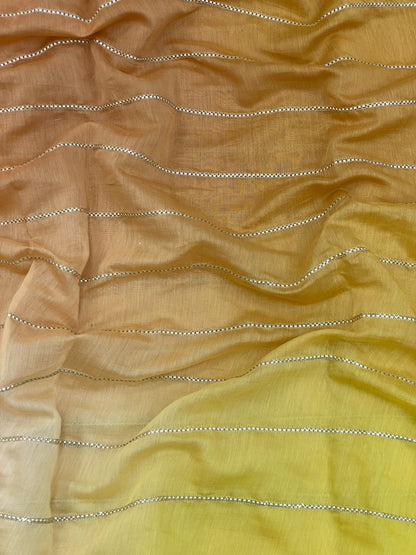 Chanderi Gota Work With 4D Color (Color Available) 44"Inch