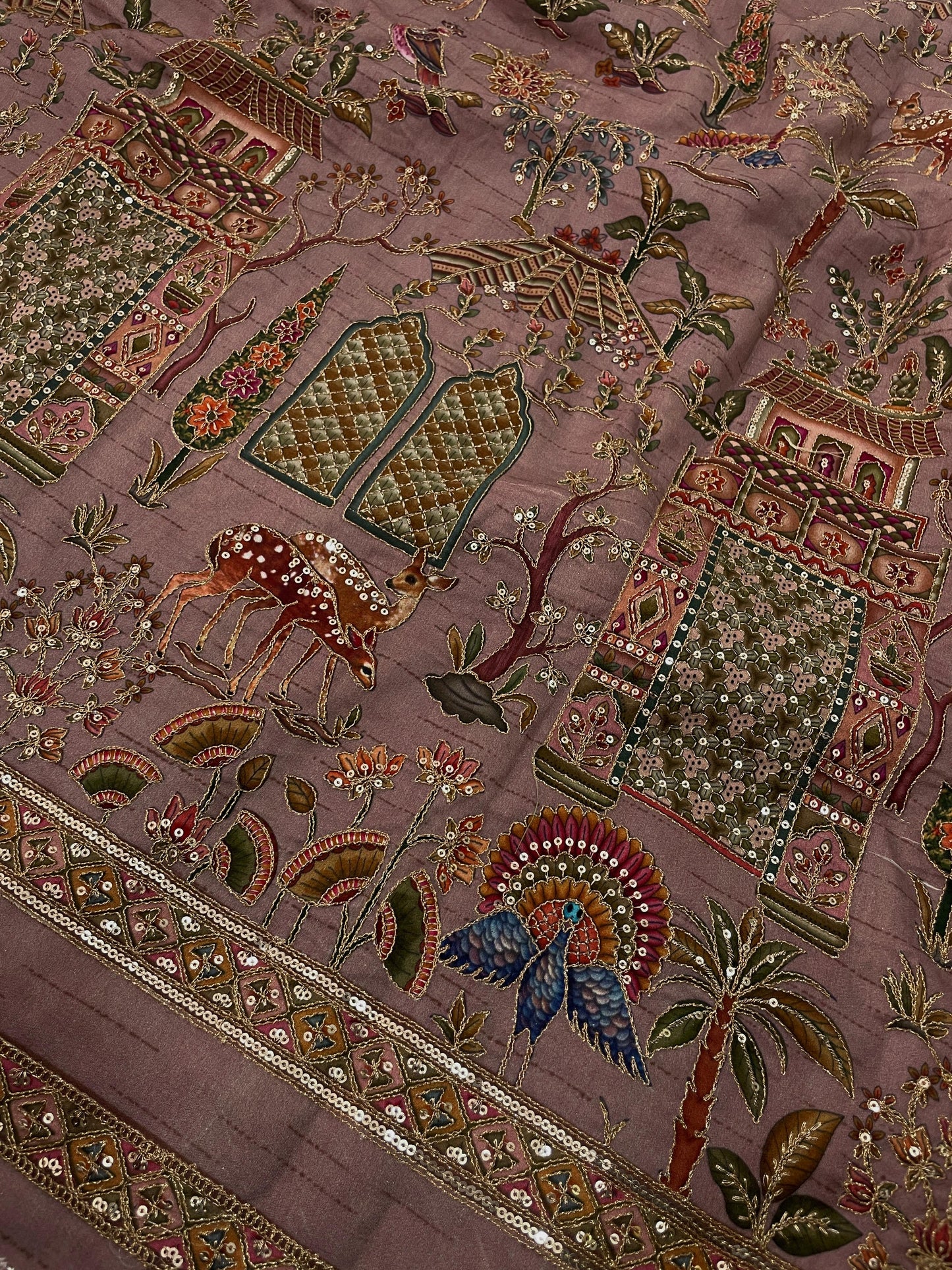 Dola Silk Print With Embroidery [54 inch]