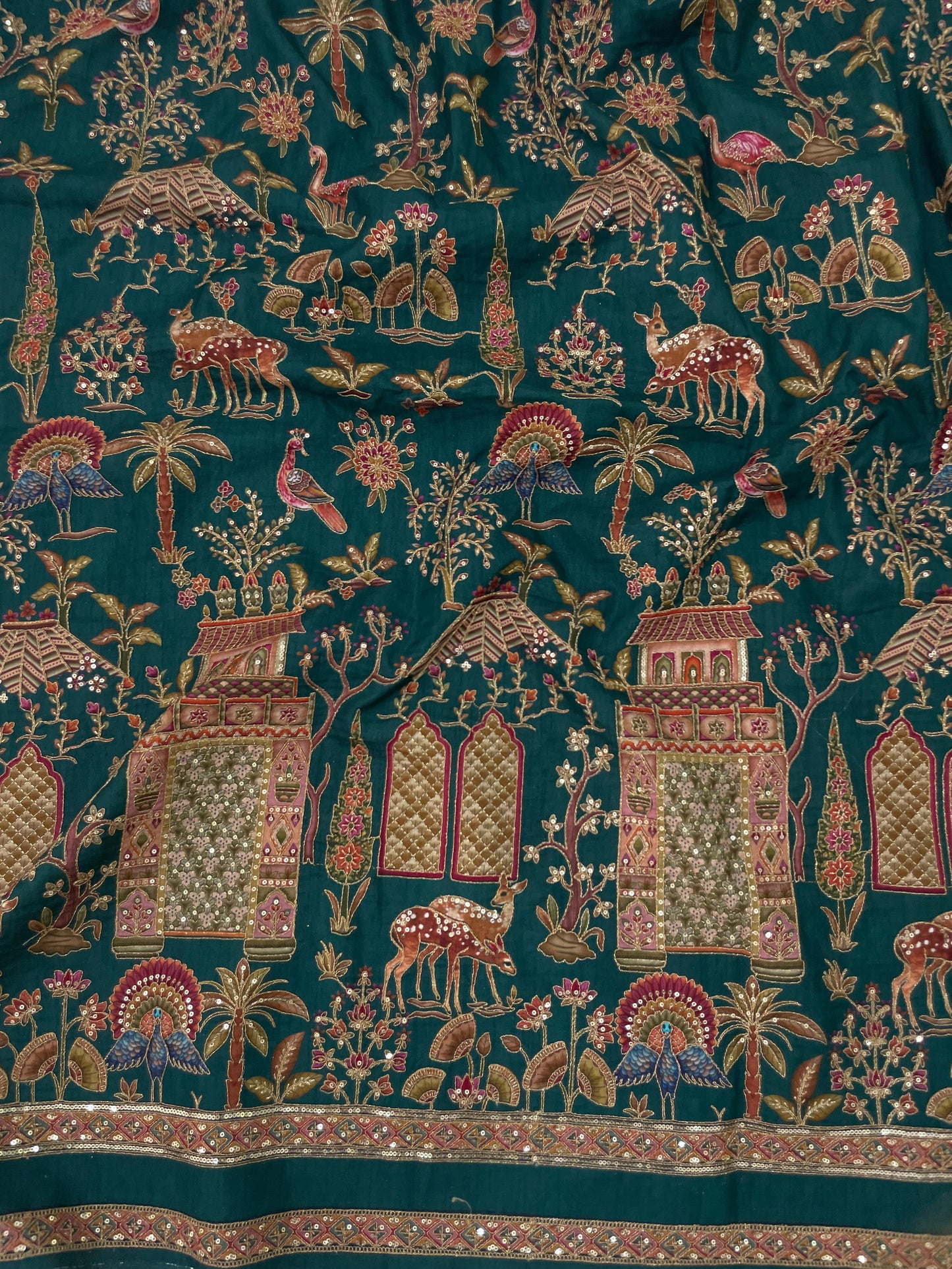 Dola Silk Print With Embroidery [54 inch]