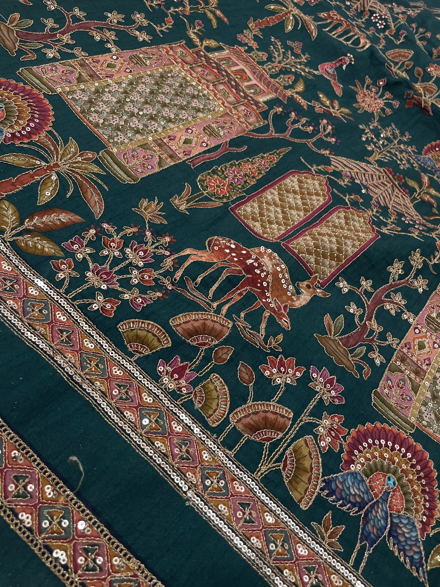 Dola Silk Print With Embroidery [54 inch]
