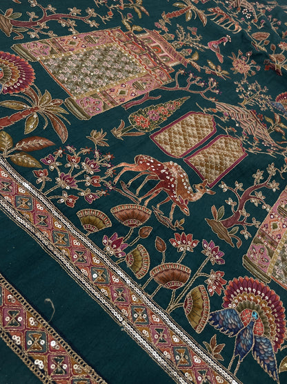 Dola Silk Print With Embroidery [54 inch]