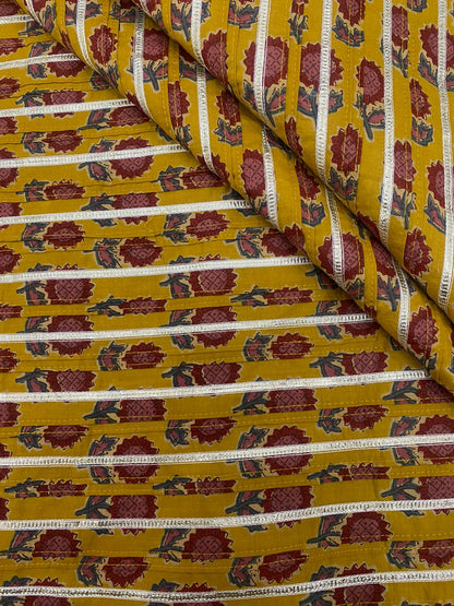 Cotton Print With Pintex With Gota (36" Inch)