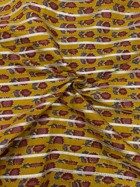 Cotton Print With Pintex With Gota (36" Inch)