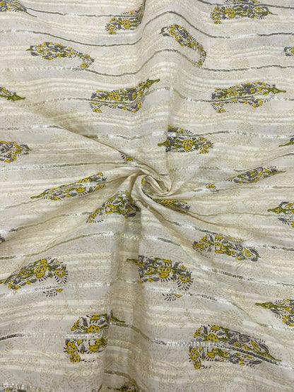 Cotton Print With Pintex With Gota (36" Inch)