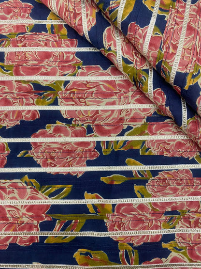 Cotton Print With Pintex With Gota(36" Inch)
