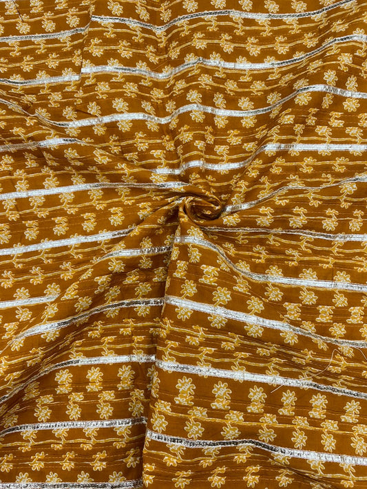 Cotton Print With Pintex With Gota