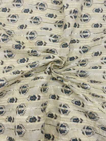 Cotton Print With Pintex With Gota (36" Inch)