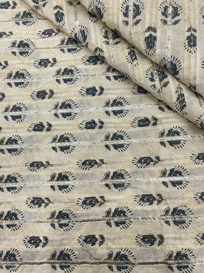 Cotton Print With Pintex With Gota (36" Inch)