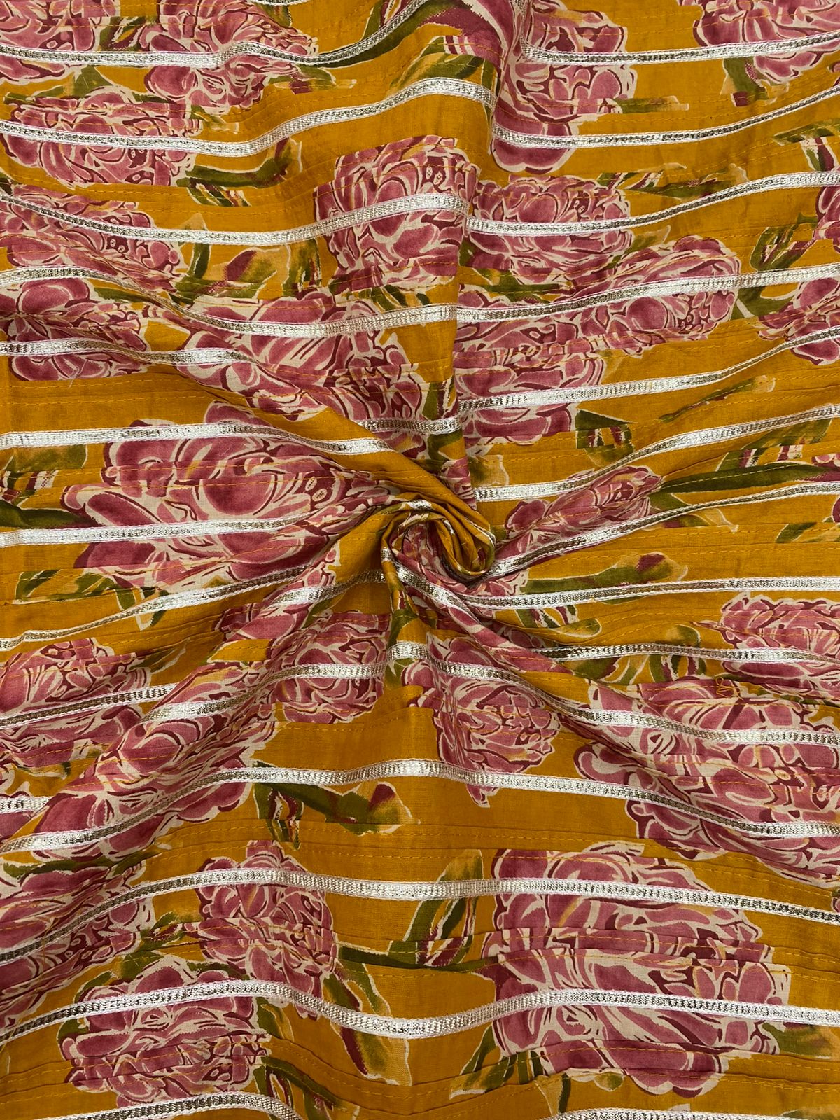 Cotton Print With Pintex With Gota (36" Inch)
