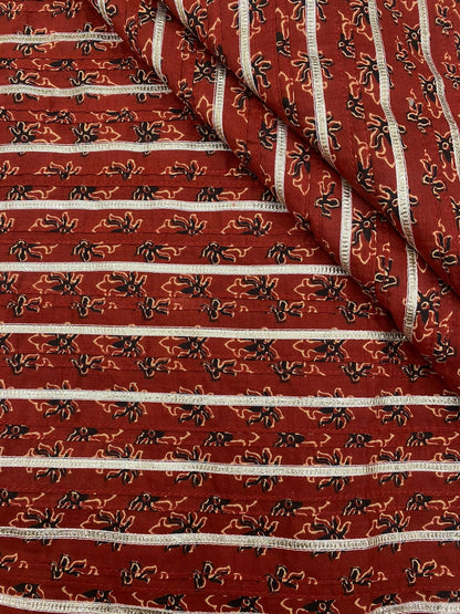 Cotton Print With Pintex With Gota (36" Inch)