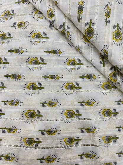 Cotton Print With Pintex With Gota(36" Inch)