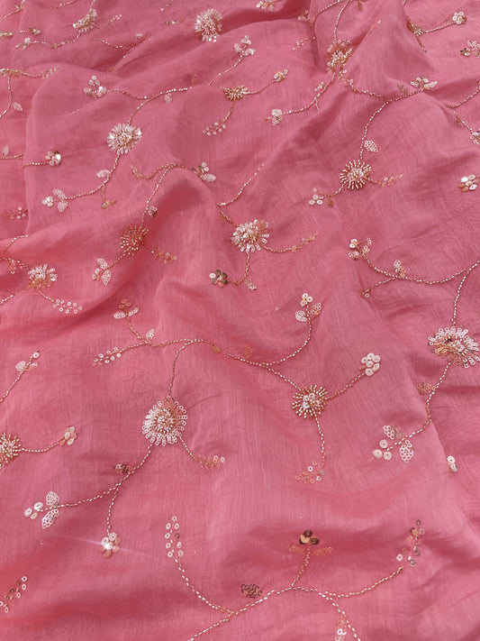 Chanderi Embroidery Beads(Color Available) 44"Inch