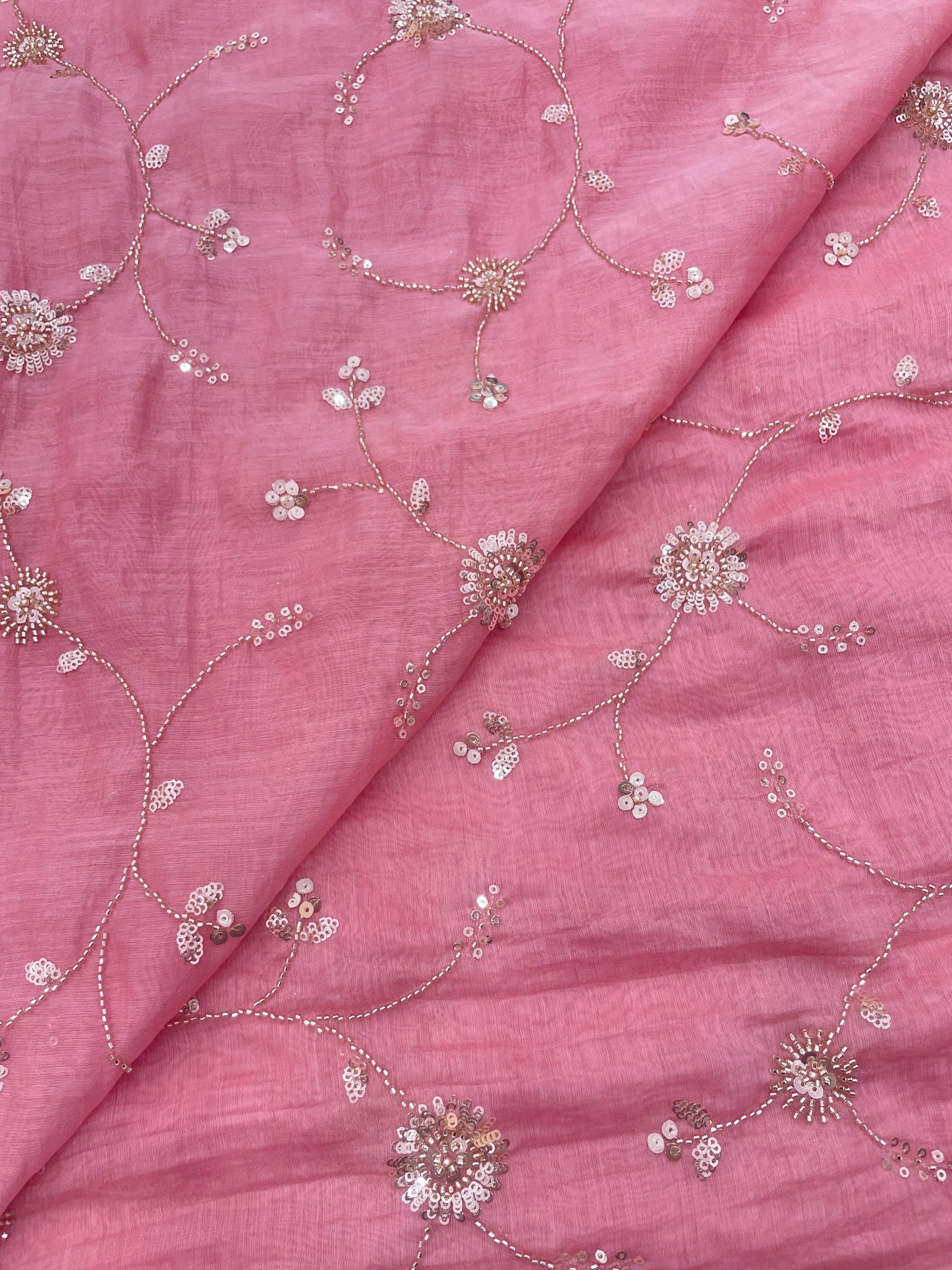 Chanderi Embroidery Beads(Color Available) 44"Inch