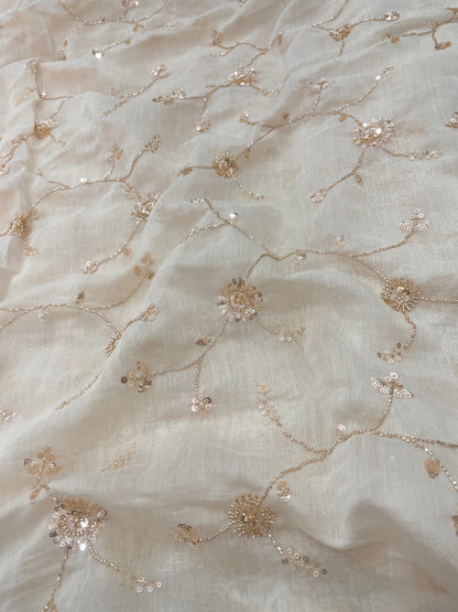 Chanderi Embroidery Beads(Color Available) 44"Inch