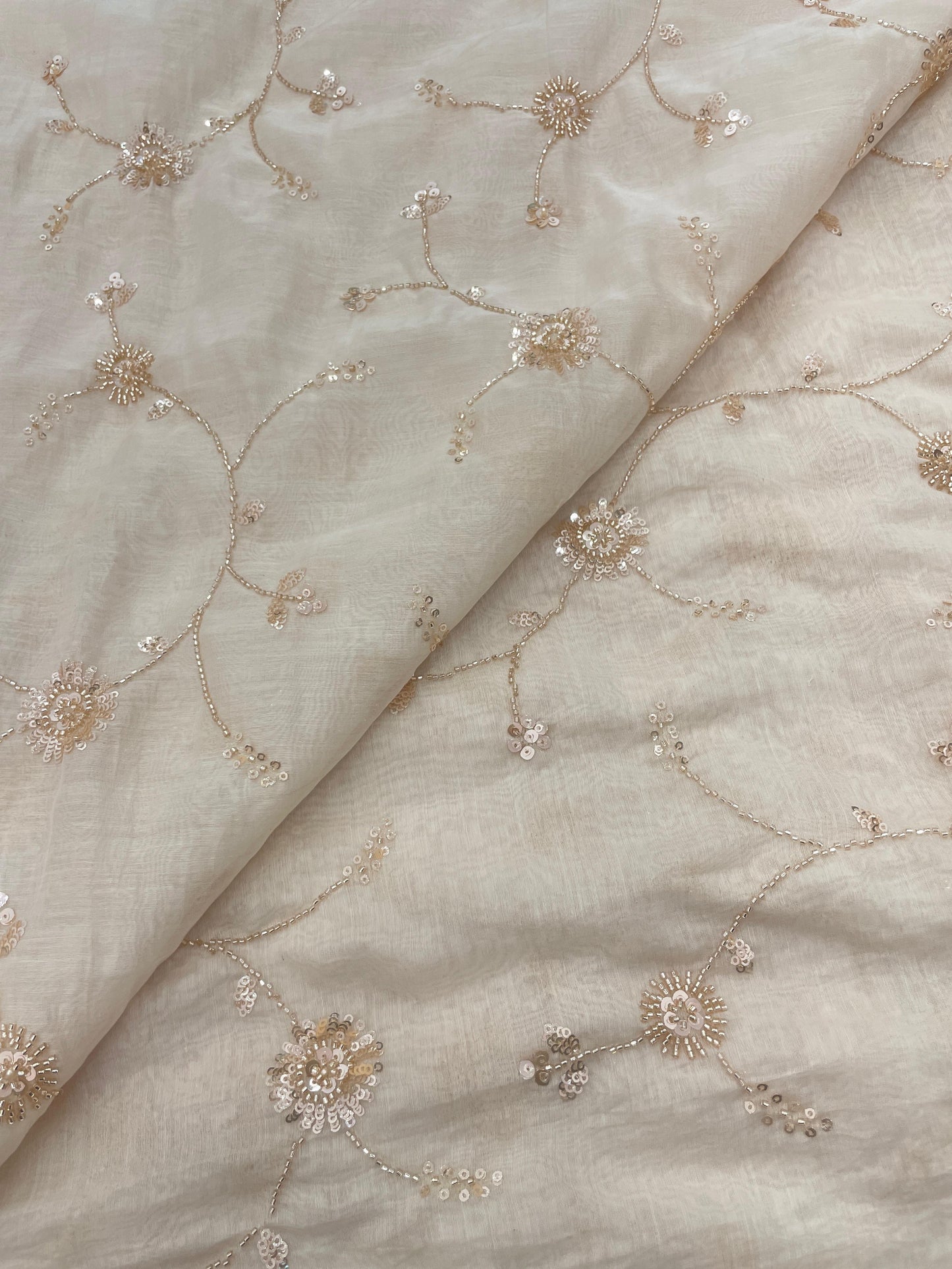 Chanderi Embroidery Beads(Color Available) 44"Inch