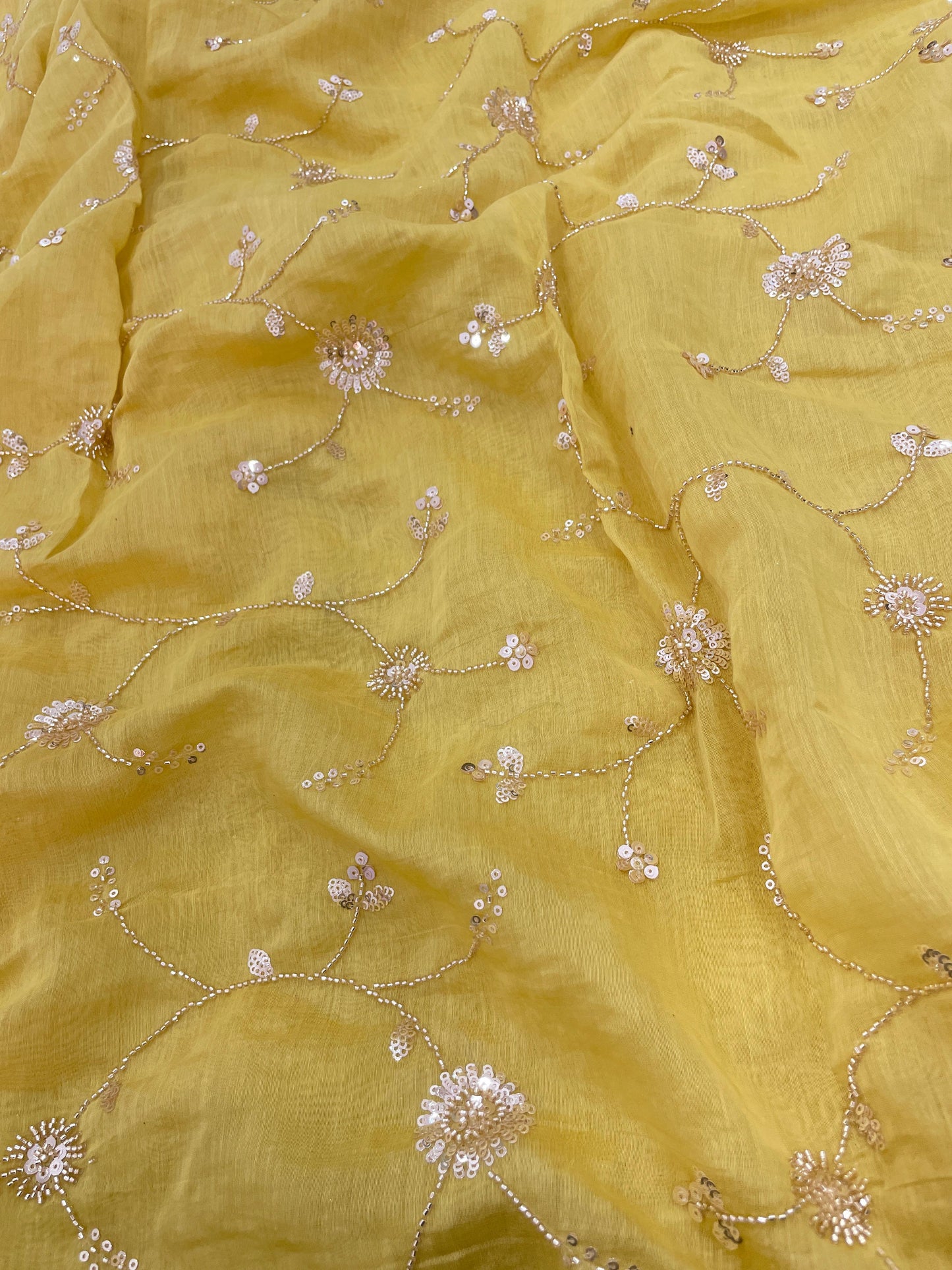 Chanderi Embroidery Beads(Color Available) 44"Inch