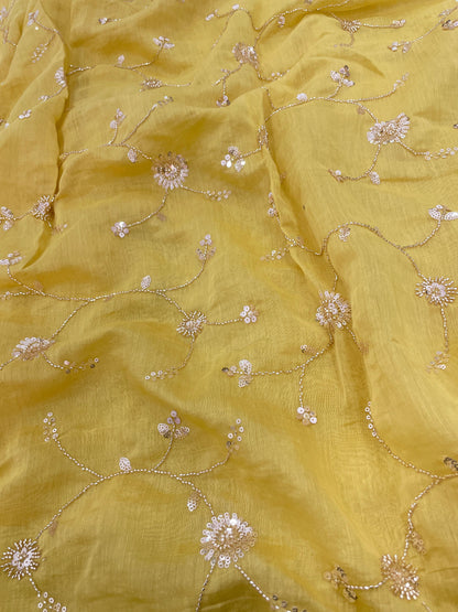 Chanderi Embroidery Beads(Color Available) 44"Inch