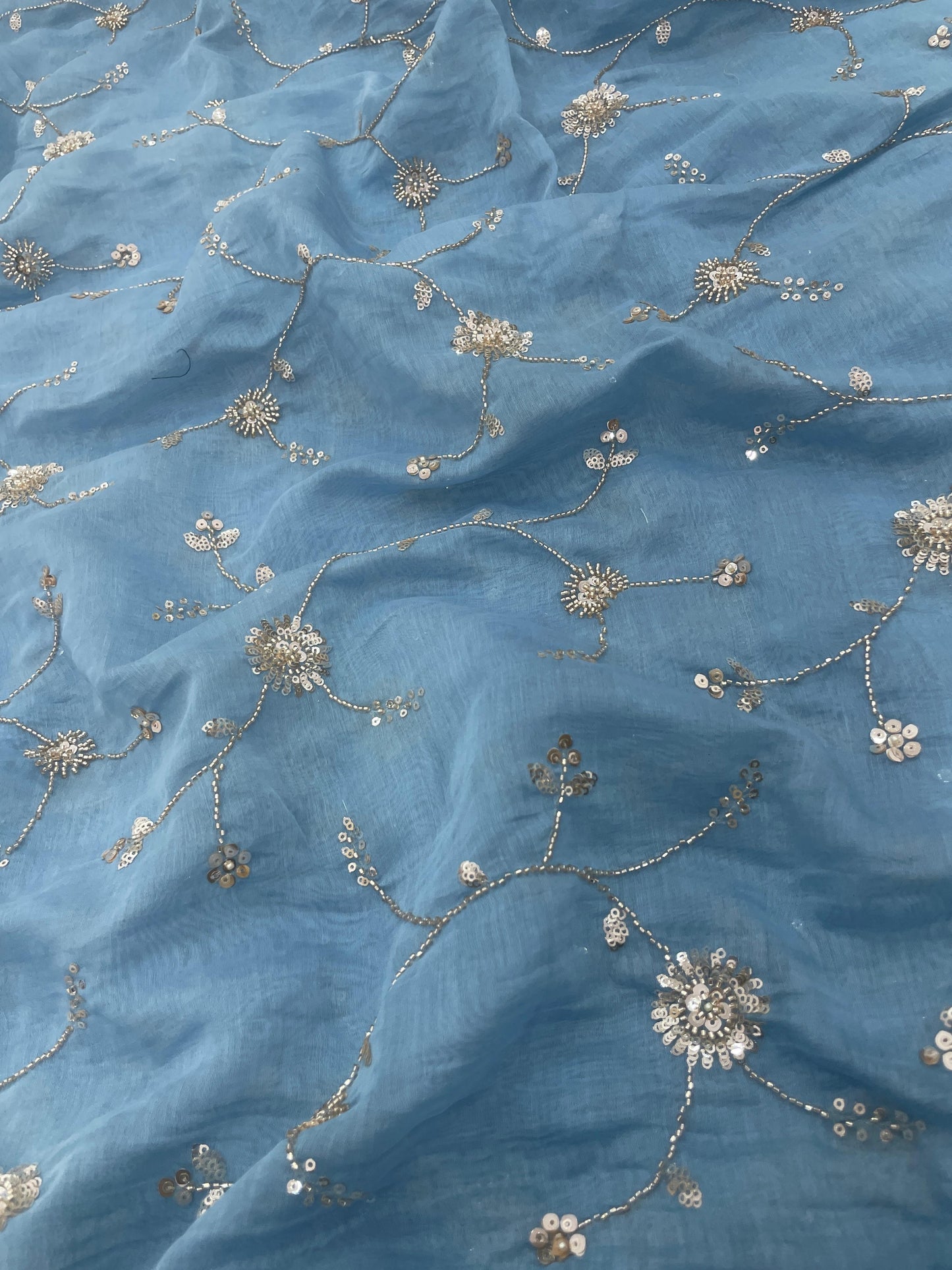Chanderi Embroidery Beads(Color Available) 44"Inch