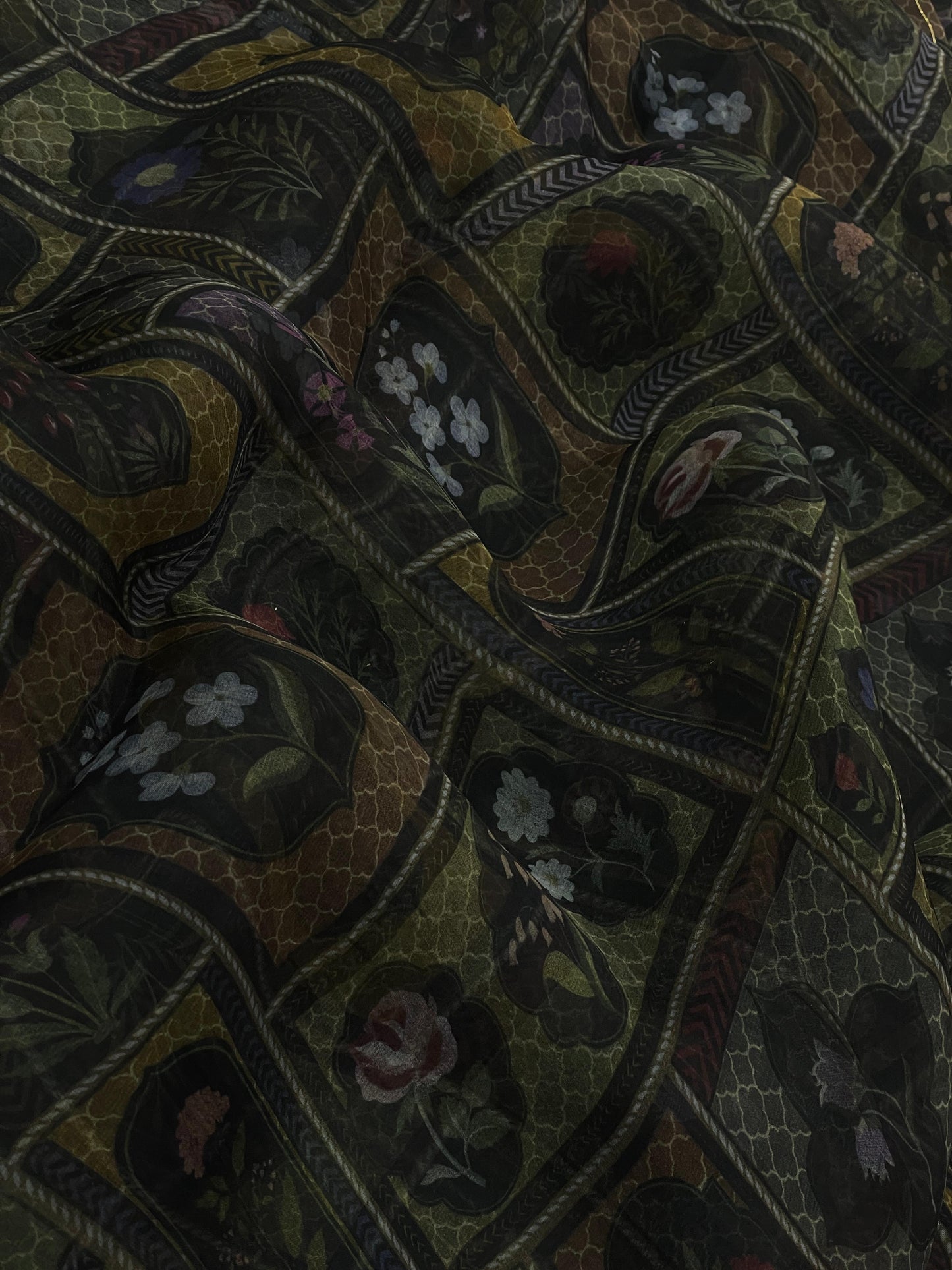 Pure Silk Organza print