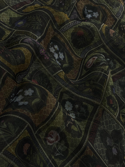 Pure Silk Organza print