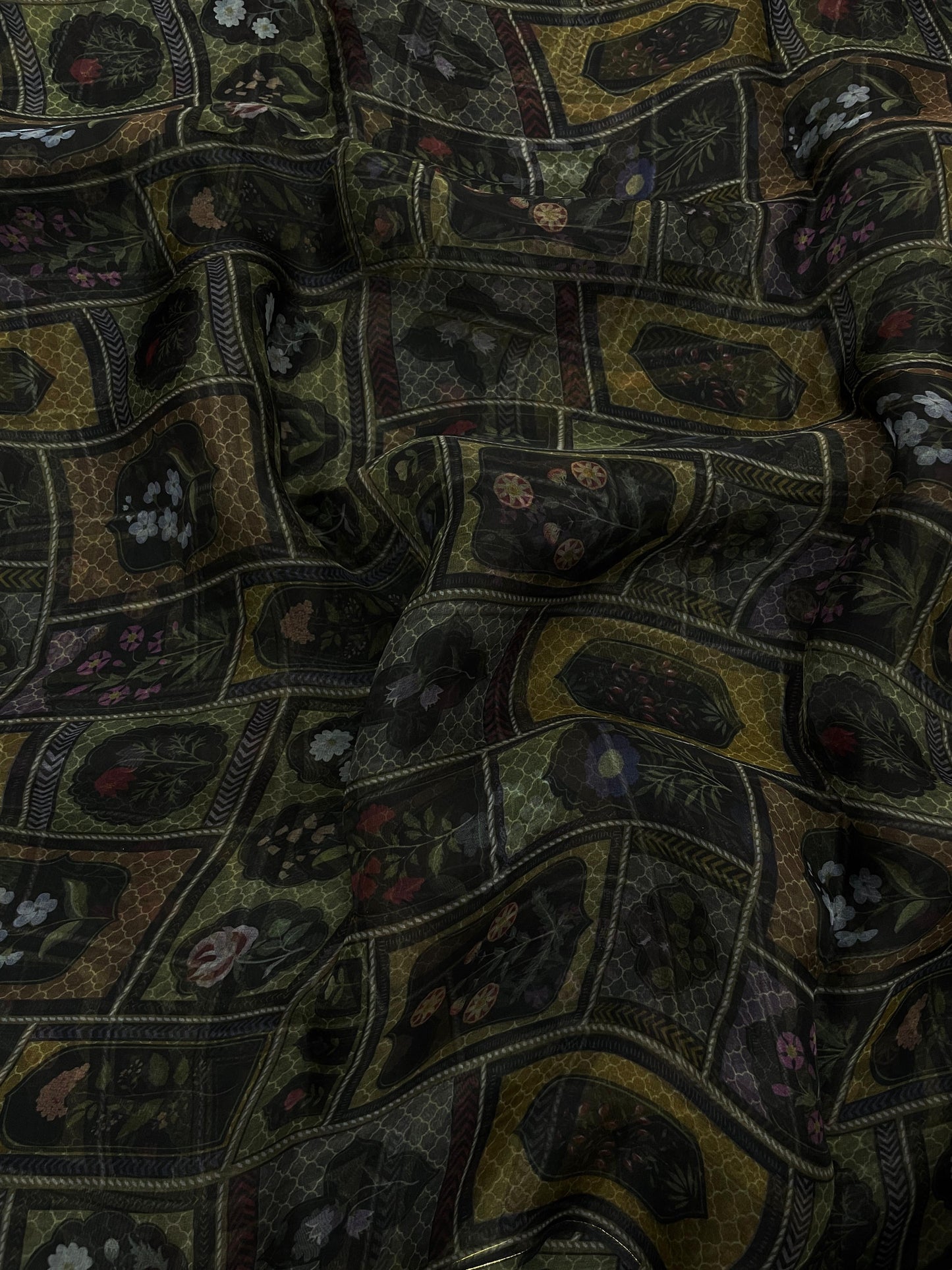 Pure Silk Organza print