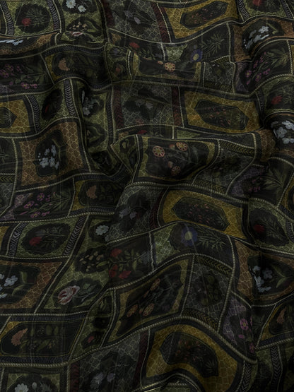 Pure Silk Organza print