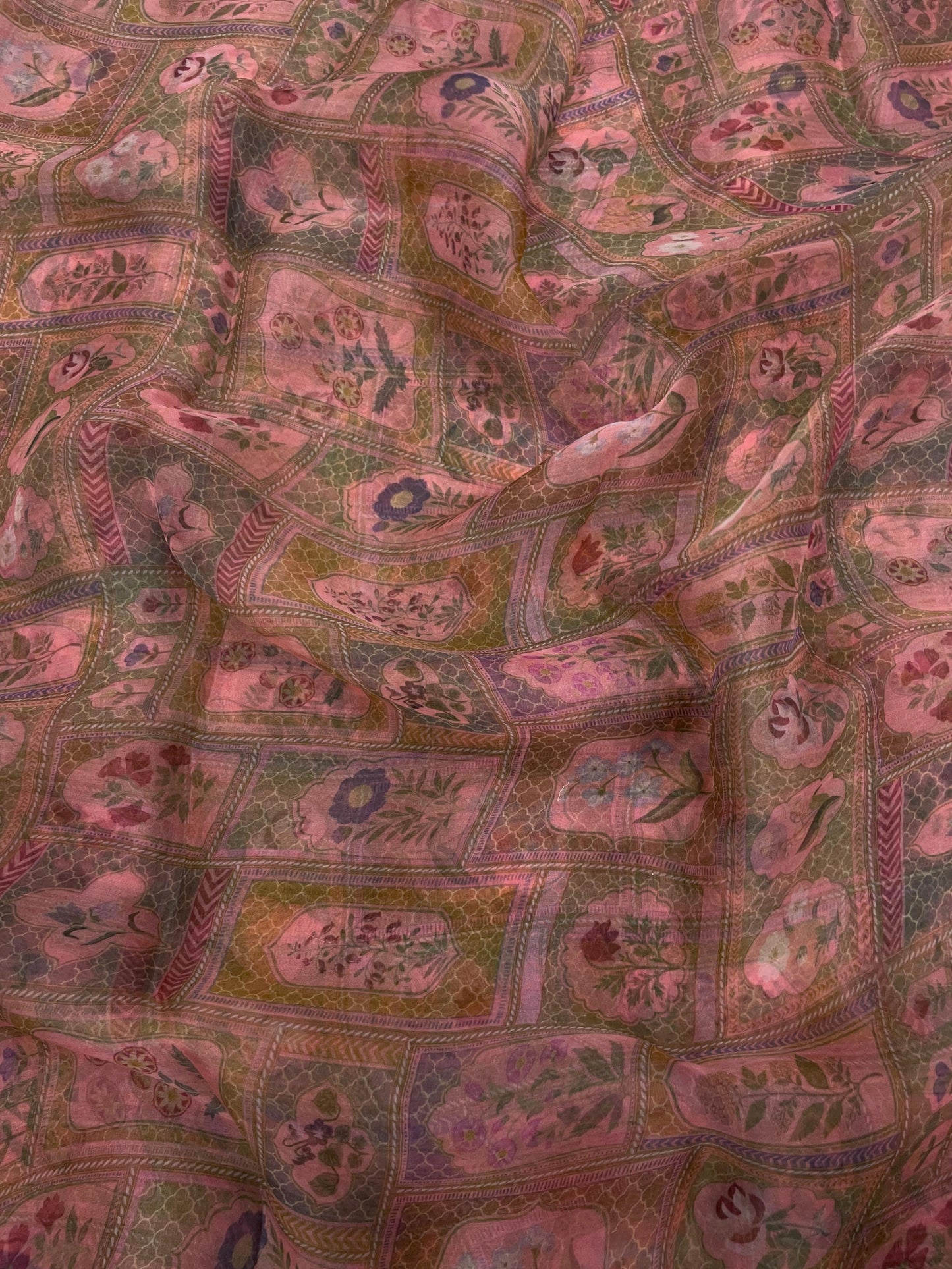 Pure Silk Organza print