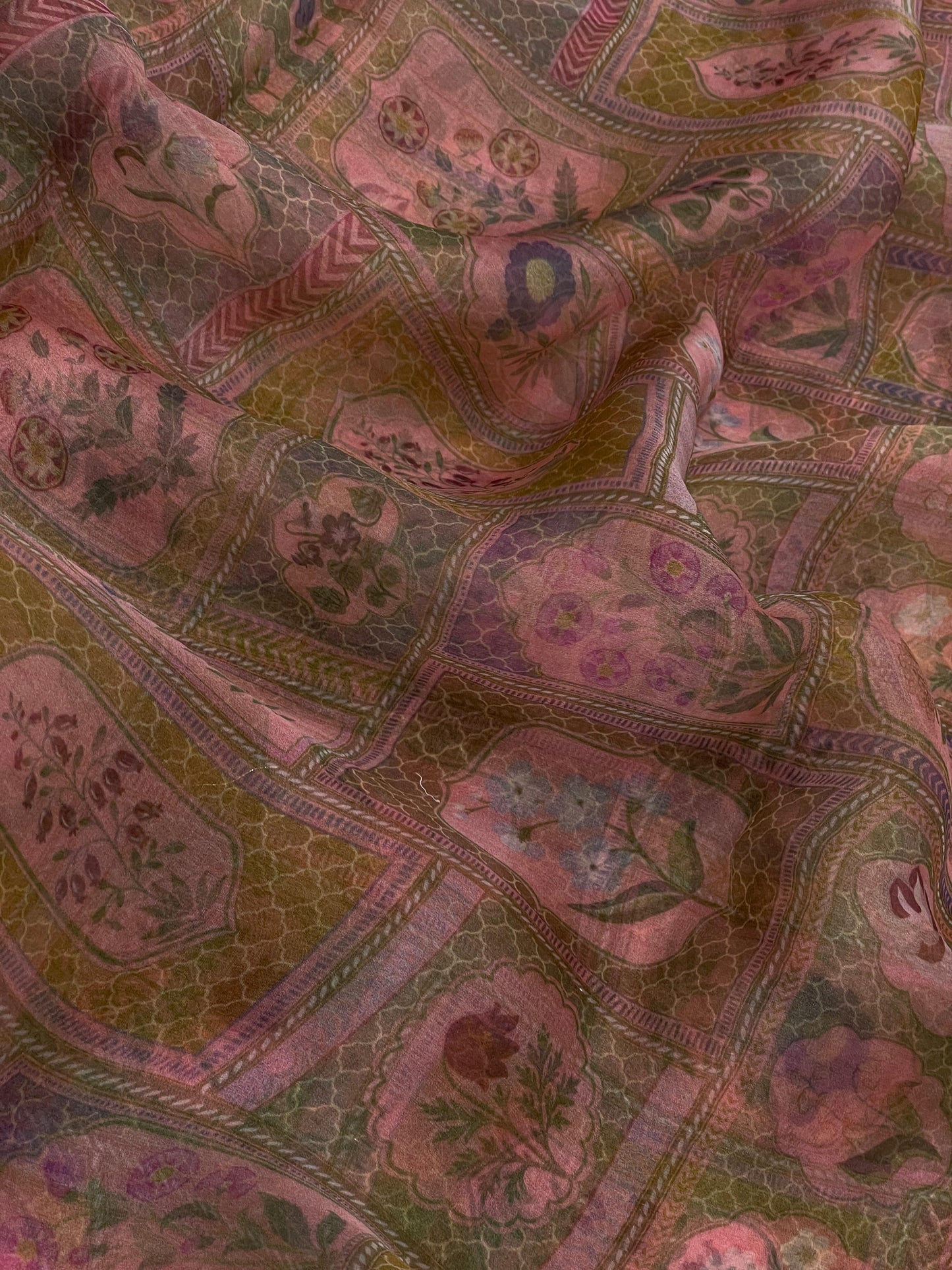 Pure Silk Organza print