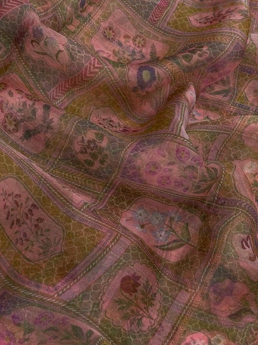 Pure Silk Organza print