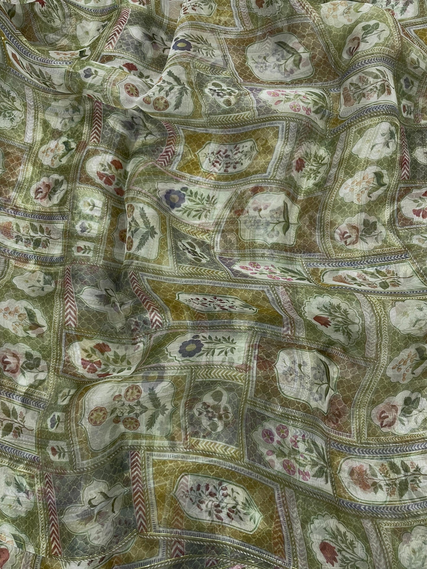Pure Silk Organza print