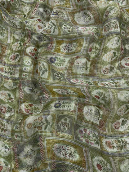 Pure Silk Organza print