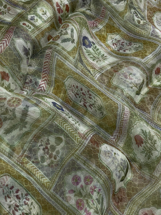 Pure Silk Organza print