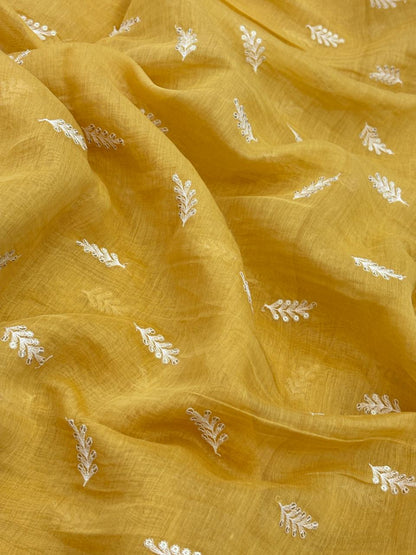 Chanderi Embroidery (Color Available) 44"Inch