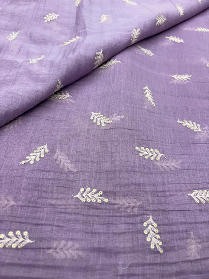 Chanderi Embroidery (Color Available) 44"Inch