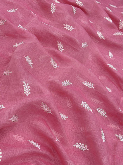 Chanderi Embroidery (Color Available) 44"Inch