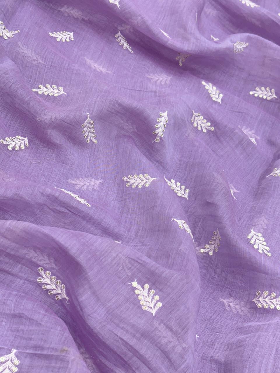 Chanderi Embroidery (Color Available) 44"Inch