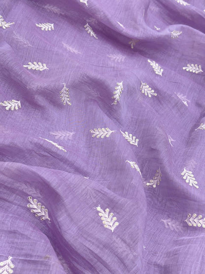 Chanderi Embroidery (Color Available) 44"Inch